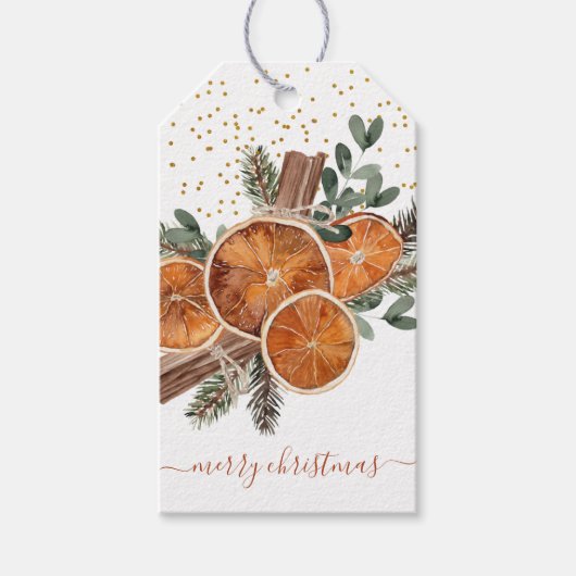 Frohe Weihnachtsfeiertage Geschenkanhänger (Vorderseite)