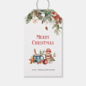 Frohe Weihnachtsfeiertage Geschenkanhänger (Vorderseite)