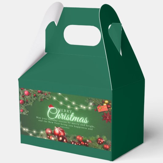 Frohe Weihnachtsfeiertage Geschenkboxen mit festli Geschenkschachtel (Rückseite)