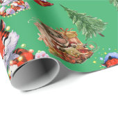 Frohe Weihnachtsfeiertage Geschenkpapier (Rolleneckpunkt)