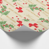 Frohe Weihnachtsfeiertage Geschenkpapier (Ecke)