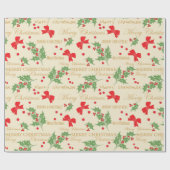 Frohe Weihnachtsfeiertage Geschenkpapier (Flach)