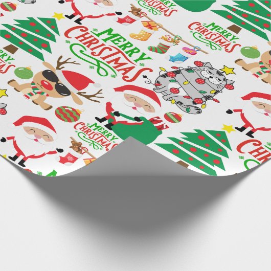 Frohe Weihnachtsfeiertage Geschenkpapier (Ecke)