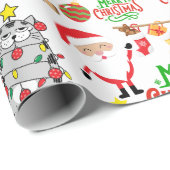 Frohe Weihnachtsfeiertage Geschenkpapier (Rolleneckpunkt)