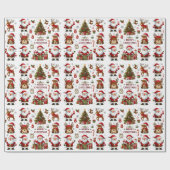 Frohe Weihnachtsfeiertage Geschenkpapier (Flach)