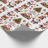 Frohe Weihnachtsfeiertage Geschenkpapier (Ecke)