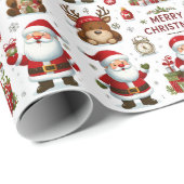 Frohe Weihnachtsfeiertage Geschenkpapier (Rolleneckpunkt)