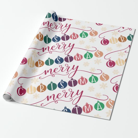 Frohe Weihnachtsfeiertage Geschenkpapier (Ungerollt)