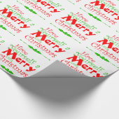 Frohe Weihnachtsfeiertage Geschenkpapier (Ecke)