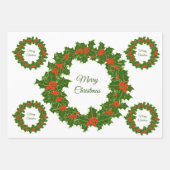 Frohe Weihnachtsfeiertage Geschenkpapier Set (Vorderseite 2)