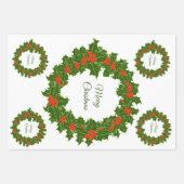 Frohe Weihnachtsfeiertage Geschenkpapier Set (Vorderseite)