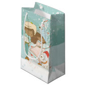 Frohe Weihnachtsfeiertage Geschenktasche Afrikanis Kleine Geschenktüte (Vorderseite Schrägansicht)