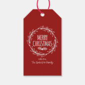 Frohe Weihnachtsfeiertage Geschenktasten Geschenkanhänger (Vorderseite)