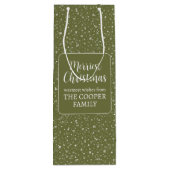 Frohe Weihnachtsfeiertage Geschenktüte Für Weinflaschen (Rückseite)