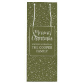 Frohe Weihnachtsfeiertage Geschenktüte Für Weinflaschen (Vorderseite)