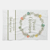 Frohe Weihnachtsfeiertage Geschirrtuch (Horizontal)