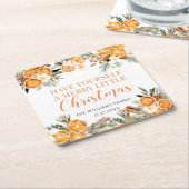 Frohe Weihnachtsfeiertage getrocknete Orangen Rechteckiger Pappuntersetzer (angewinkelt)