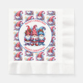 Frohe Weihnachtsfeiertage Gnomes Serviette (Vorderseite)
