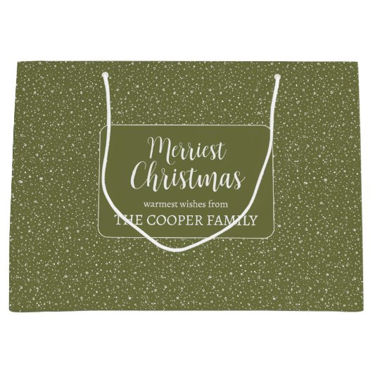 Frohe Weihnachtsfeiertage Große Geschenktüte (Vorderseite)