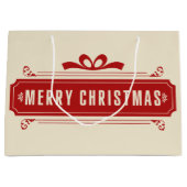 Frohe Weihnachtsfeiertage Große Geschenktüte (Vorderseite)