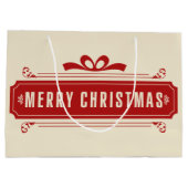 Frohe Weihnachtsfeiertage Große Geschenktüte (Rückseite)