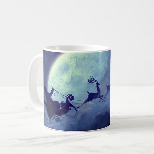 Frohe Weihnachtsfeiertage heilige Jolly Kaffeetasse (Vorderseite Links)