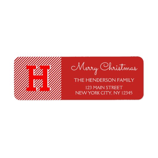 Frohe Weihnachtsfeiertage in Rot und Weiß Streifen (Vorne)