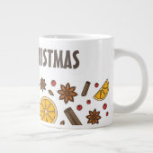 Frohe Weihnachtsfeiertage Jumbo-Tasse (Rechts)