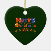 Frohe Weihnachtsfeiertage Keramik Ornament (Hinten)