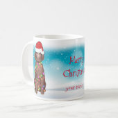 Frohe Weihnachtsfeiertage Labrador Retriever Santa Kaffeetasse (Vorderseite Links)