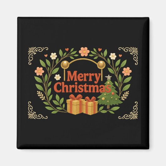 Frohe Weihnachtsfeiertage Magnet (Vorne)