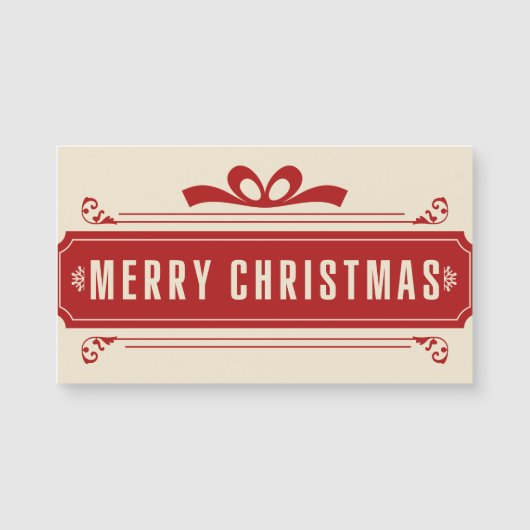 Frohe Weihnachtsfeiertage Magnetkarte (Vorderseite)