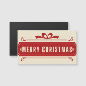 Frohe Weihnachtsfeiertage Magnetkarte (Vorne/Hinten)