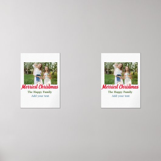 Frohe Weihnachtsfeiertage mit Familiennamen Bilderwand Sets (Vorderseite)
