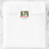 Frohe Weihnachtsfeiertage mit Familiennamen Runder Aufkleber (Tasche)