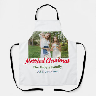 Frohe Weihnachtsfeiertage mit Familiennamen Schürze