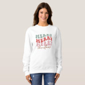 Frohe Weihnachtsfeiertage Moderne Typografie Sweatshirt (Vorne ganz)