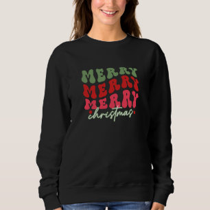 Frohe Weihnachtsfeiertage Moderne Typografie Sweatshirt