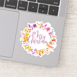 Frohe Weihnachtsfeiertage Neues Jahr Aufkleber