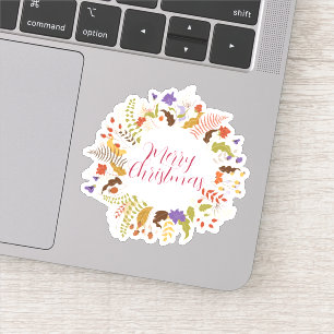 Frohe Weihnachtsfeiertage Neues Jahr Aufkleber