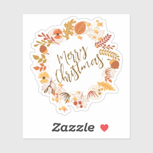 Frohe Weihnachtsfeiertage Neues Jahr Aufkleber (Blatt)