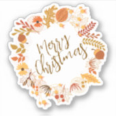 Frohe Weihnachtsfeiertage Neues Jahr Aufkleber (Vorderseite)