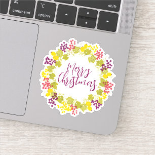 Frohe Weihnachtsfeiertage Neues Jahr Aufkleber