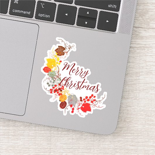 Frohe Weihnachtsfeiertage Neues Jahr Aufkleber (Detail)