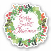 Frohe Weihnachtsfeiertage Neues Jahr Aufkleber (Vorderseite)