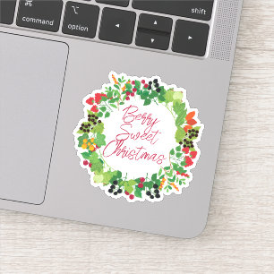Frohe Weihnachtsfeiertage Neues Jahr Aufkleber