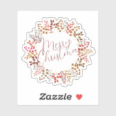 Frohe Weihnachtsfeiertage Neues Jahr Aufkleber (Blatt)