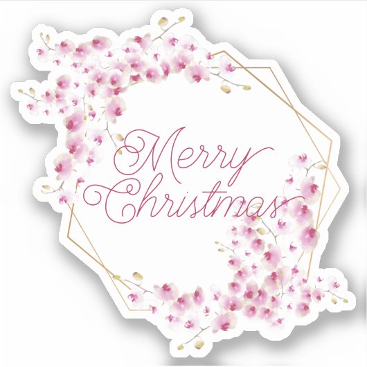 Frohe Weihnachtsfeiertage Neues Jahr Aufkleber (Vorderseite)