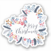 Frohe Weihnachtsfeiertage Neues Jahr Aufkleber (Vorderseite)