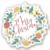 Frohe Weihnachtsfeiertage Neues Jahr Aufkleber (Vorderseite)